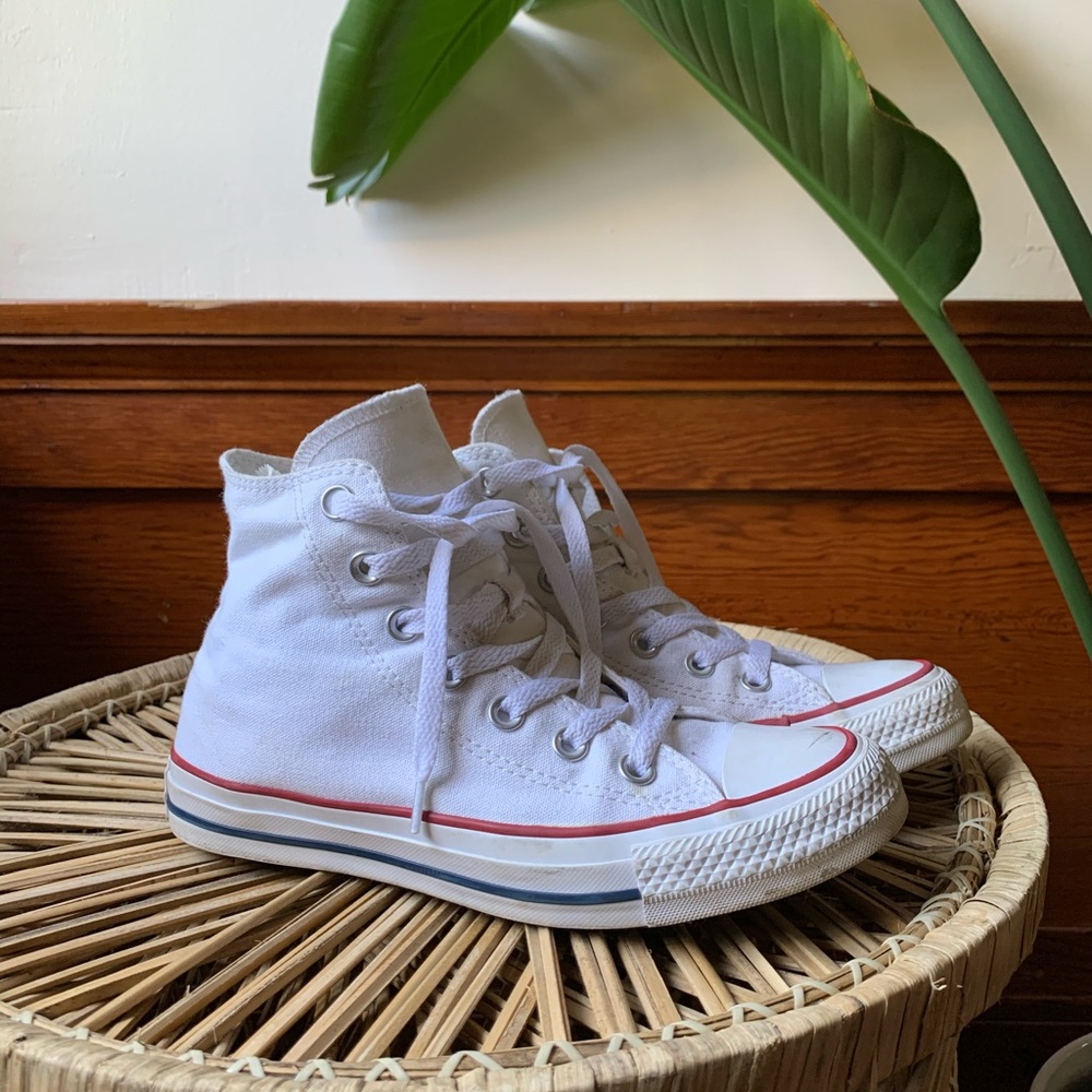 White Converse High Tops